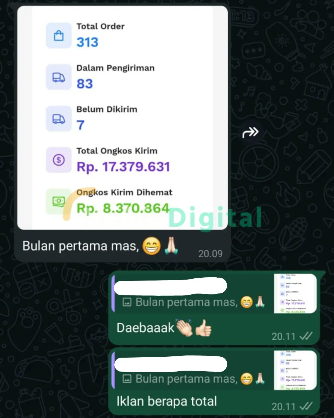 Hasil member Mahir Digital